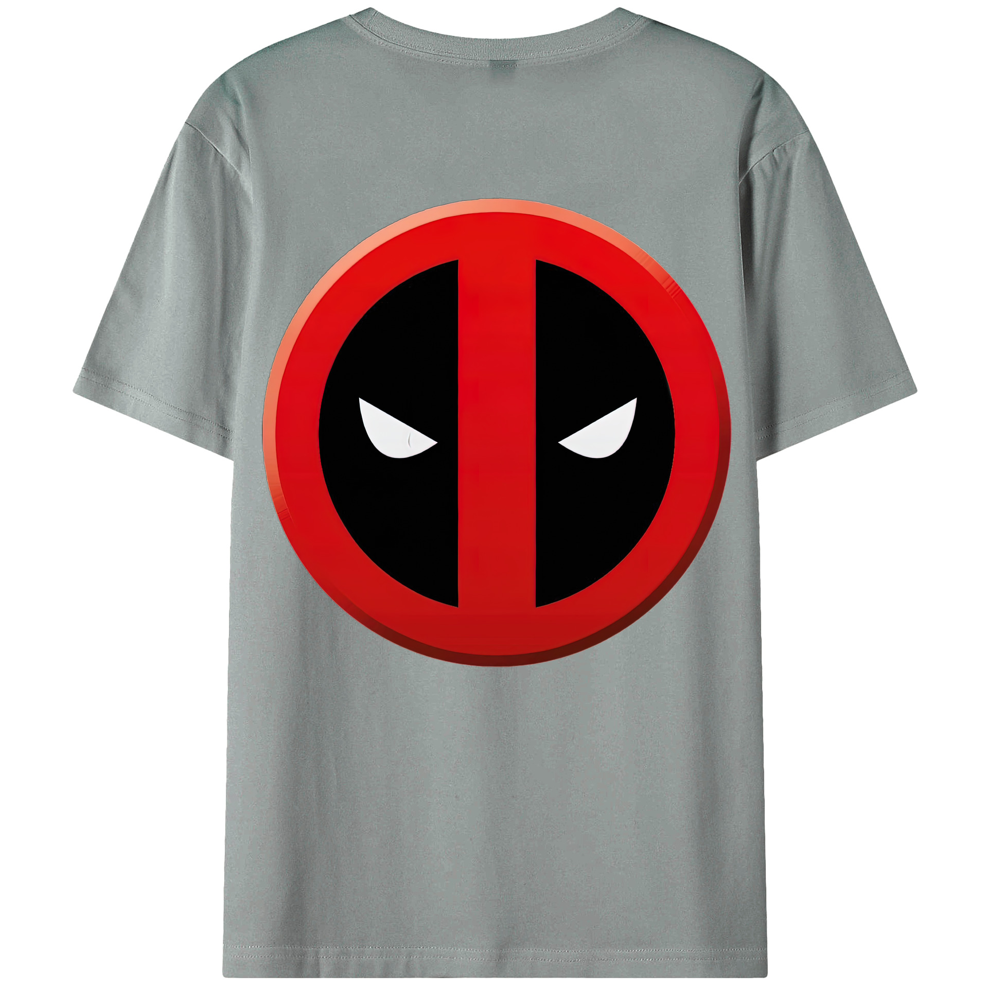 （画像用） Deadpool デッドプール 綿100％ メンズ半袖Tシャツ（バックプリント） 通気性